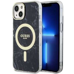 Etui Guess GUHMP14MPCUMAK iPhone 14 Plus 6.7" czarny/black hardcase Marble MagSafe Case