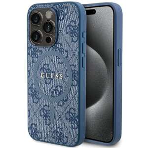 Etui Guess GUHMP15XG4GFRB iPhone 15 Pro Max 6.7" niebieski/blue hardcase 4G Collection Leather Metal Logo MagSafe Case