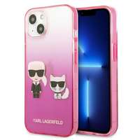 Etui KARL LAGERFELD Apple iPhone 13 Mini Gradient Ikonik Karl & Choupette Różowy Hardcase