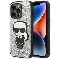 Etui KARL LAGERFELD Apple iPhone 14 Pro Glitter Flakes Ikonik Srebrny Hardcase