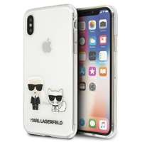 Etui KARL LAGERFELD Apple iPhone Xs Max Transparent Karl & Choupette Bezbarwny Hardcase