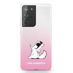 Etui KARL LAGERFELD Samsung Galaxy S21 Ultra Choupette Fun Różowy Hardcase