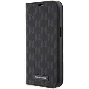 Etui Karl Lagerfeld KLBKP14XSAKLHPK iPhone 14 Pro Max 6.7" bookcase czarny/black Saffiano Monogram Case