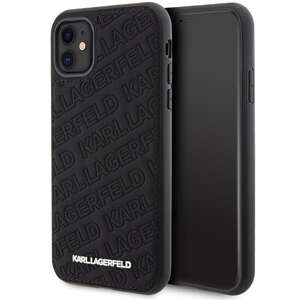 Etui Karl Lagerfeld KLHCN61PQKPMK iPhone 11 / Xr 6.1" czarny/black hardcase Quilted K Pattern Case