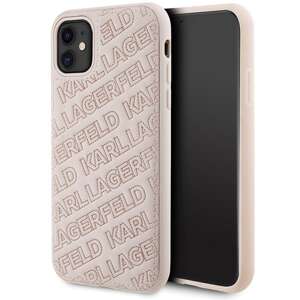 Etui Karl Lagerfeld KLHCN61PQKPMP iPhone 11 / Xr 6.1" różowy/pink hardcase Quilted K Pattern Case