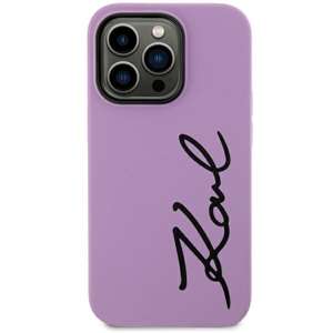 Etui Karl Lagerfeld KLHCN61SKSVGU iPhone 11  6.1" purpurowy/purple hardcase Silicone Signature Case