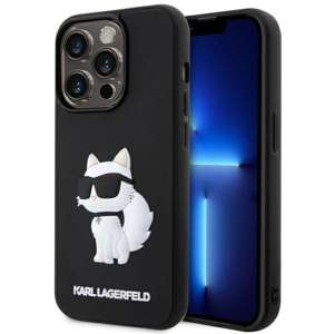 Etui Karl Lagerfeld KLHCP14X3DRKHNK iPhone 14 Pro Max 6.7" czarny/black hardcase Rubber Choupette 3D Case