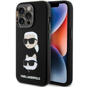 Etui Karl Lagerfeld KLHCP15LSDHKCNK iPhone 15 Pro 6.1" czarny/black Silicone Karl&Choupette Head Case