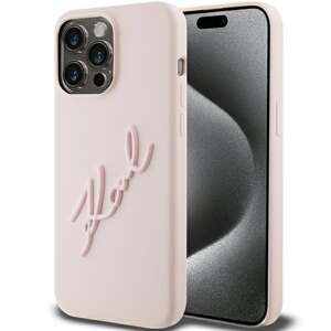 Etui Karl Lagerfeld KLHCP15LSKSBMCP iPhone 15 Pro 6.1" różowy/pink hardcase Silicone Karl Script Case