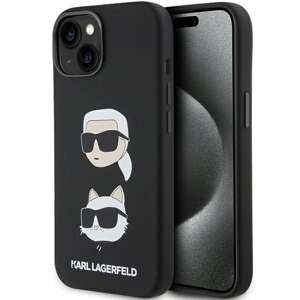 Etui Karl Lagerfeld KLHCP15MSDHKCNK iPhone 15 Plus 6.7" czarny/black Silicone Karl&Choupette Head Case