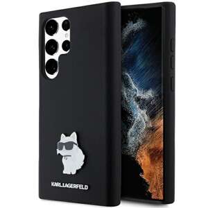 Etui Karl Lagerfeld KLHCS23LSMHCNPK Galaxy S23 Ultra S918 czarny/black hardcase Silicone Choupette Metal Pin