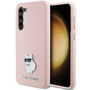 Etui Karl Lagerfeld KLHCS23SSMHCNPP Galaxy S23 S911 różowy/pink Silicone Choupette Metal Pin