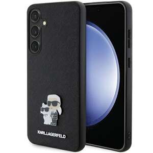 Etui Karl Lagerfeld KLHCS24SPSAKCMPK Samsung Galaxy S24 S921 hardcase czarny/black Saffiano Karl & Choupette Metal Pin Case