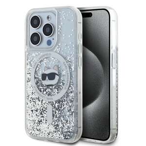 Etui Karl Lagerfeld KLHMP14XLGCHSGH iPhone 14 Pro Max 6.7" hardcase transparent Liquid Glitter Choupette Head Magsafe