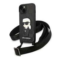 Etui Karl Lagerfeld iPhone 14 6,1" czarny/black hardcase Monogram Ikonik Patch