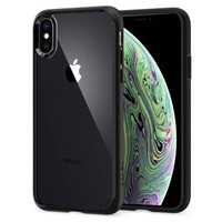 Etui SPIGEN iPhone X XS Ultra Hybrid Matte Black Czarne Case Apple