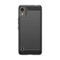 Etui silikonowe Carbon Case do Nokia C12/Nokia C12 Pro/Nokia C12 Plus - czarne