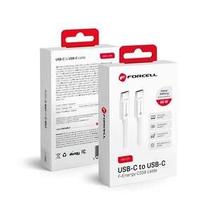 FORCELL F-ENERGY C338 kabel Typ C do Typ C PD QC4.0 3A 60W 2 m biały