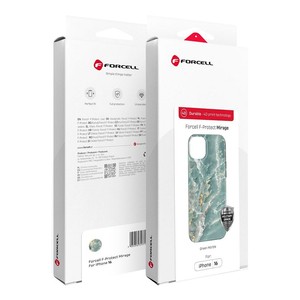 FORCELL F-PROTECT Mirage, Military Drop-Test futerał kompatybilny z MagSafe do IPHONE 16 PRO green marble