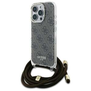 Guess GUHCP16LHC4SEW iPhone 16 Pro 6.3"   brązowy/brown hardcase Crossbody Cord 4G Print