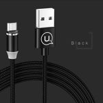 Kabel Pleciony Magnetyczny USAMS MicroUSB U-Sure 2.1A 1m Czarny