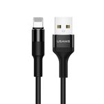 Kabel Pleciony USAMS Apple Lightning 2A 1,2m U5 SJ220IP01 US-SJ220 Czarny