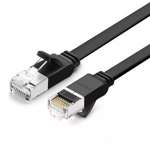 Kabel Sieciowy UGREEN Ethernet RJ45 Z Metalowymi Wtyczkami Cat.6 UTP Płaski 2m Czarny