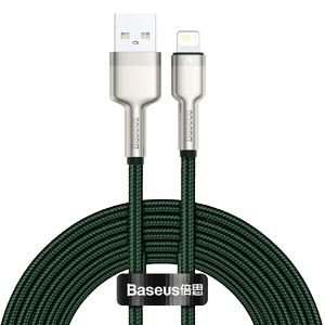 Kabel USB do Lightning Baseus Cafule, 2.4A, 2m (zielony)