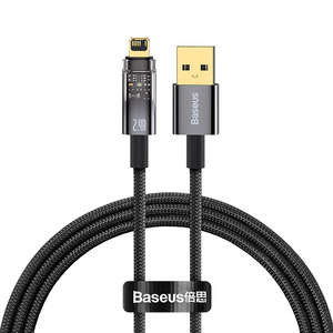 Kabel USB do Lightning Baseus Explorer, 2.4A, 1m (czarny)