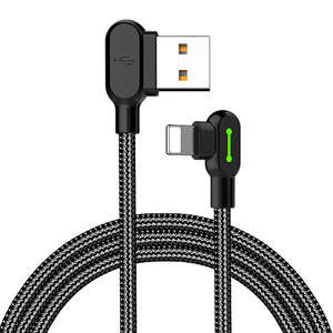 Kabel USB do Lightning, Mcdodo CA-4673, kątowy, 1.8m (czarny)