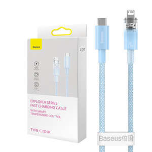 Kabel szybko ładujący Baseus USB-C do Lightning Explorer Series 2m, 20W (niebieski)