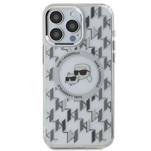 Karl Lagerfeld KLHMP15SHMCKMHT iPhone 15 6.1" przezroczysty/transparent IML Monogram Karl&Choupette Head MagSafe