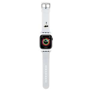 Karl Lagerfeld Pasek KLAWLSLKNH Apple Watch 42/44/45/49mm biały/white strap 3D Rubber Karl Head 