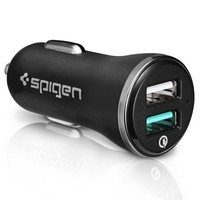 Ładowarka SPIGEN F27qc Qc3.0 2-port Car Charger Black Czarna