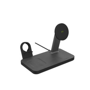 Mophie Snap+ 3w1 wireless charging stand - stojąca ładowarka bezprzewodowa do trzech urządzeń kompatybilna z MagSafe 15W (black)