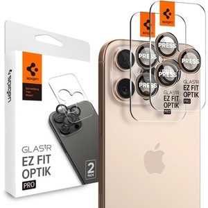 OSŁONA APARATU SPIGEN OPTIK PRO GLAS.TR ”EZ FIT” CAMERA PROTECTOR 2-PACK IPHONE 16 PRO / PRO MAX DESERT TITANIUM