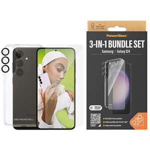 PanzerGlass Bundle 3in1 Samsung S24 S921 Hardcase + Screen Protector + Camera Lens B1210+7350