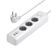 Przedłużacz Ugreen CD286 3x AC 2x USB-A 1x USB-C 30W z włącznikiem - biały