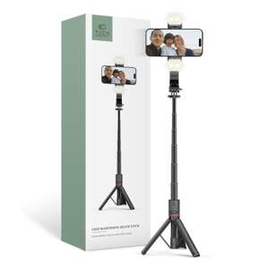 TECH-PROTECT L05S WIRELESS SELFIE STICK TRIPOD & LED LIGHT BLACK