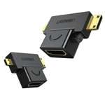 UGREEN 20144 adapter mini / micro HDMI do HDMI (czarny)