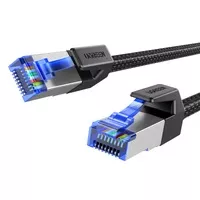 UGREEN NW153 Kabel sieciowy w oplocie, Ethernet RJ45, Cat.8, F/FTP, 1.5m (czarny)