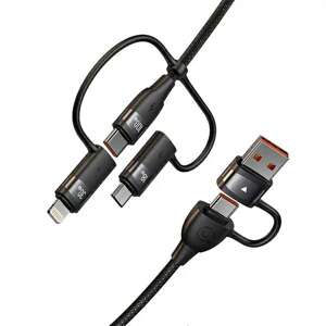 USAMS Kabel U85 2xUSB-C/USB-A 1,2m 100W PD Fast Charge czarny/black SJ654USB01 (US-SJ654)