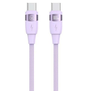 USAMS Kabel U85 USB-C na USB-C 100W 1.2m PD Fast Charging fioletowy/purple SJ632USB03 (US-SJ632)