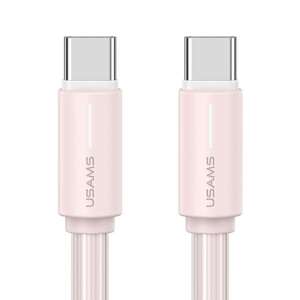 USAMS Kabel USB-C/USB-C 1m SJ734 60W różowy/pink YU Series SJ734USB04 (US-SJ734)