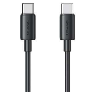 USAMS Kabel USB-C na USB-C 60W 1m Fast Charging YD Series czarny/black SJ711USB01(US-SJ711)