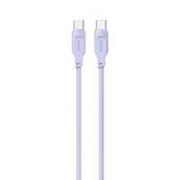 USAMS Kabel USB-C na USB-C PD Fast Charging 1,2m 100W Lithe Series purpurowy/purple SJ567USB03 (US-SJ567)