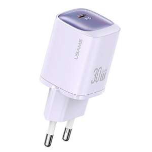 USAMS Ład. siec. CC251 30W GaN USB-C Fast Charging HC Series fioletowy/purple CC251TC03