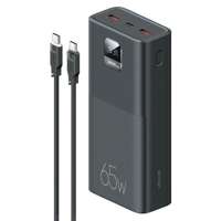 USAMS Powerbank PB68 30000mAh 65W QC3.0+PD Fast Charge + kabel USB-C/USB-C 100W czarny/black ATXLOGTC01 (US-CD185)