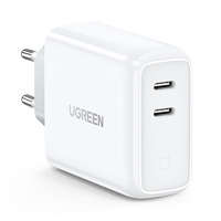 Ugreen szybka ładowarka sieciowa 2x USB Typ C 36 W Quick Charge 4.0 Power Delivery SCP FCP AFC biały (70264 CD199)