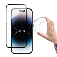 Wozinsky Full Cover Flexi Nano Glass szkło hartowane iPhone 14 Pro elastyczne z czarną ramką